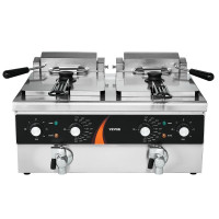 Комерційна електрична фритюрниця VEVOR ЕF-6В-2 резервуар 2x9Qt/8,5 л