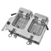 Комерційна електрична фритюрниця VEVOR ЕF-6В-2 резервуар 2x9Qt/8,5 л