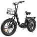 Електричний велосипед SAMEBIKE C05 Pro, двигун 500 Вт, акумулятор 36 В 13 Аг - чорний