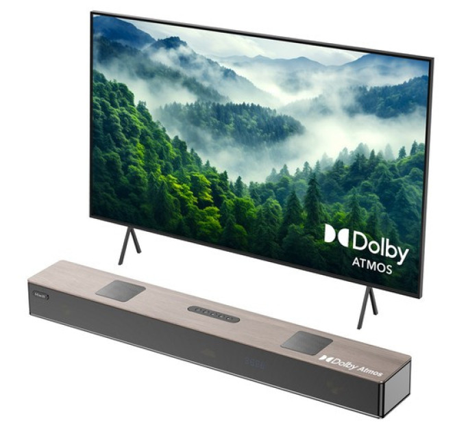 Саундбар Hiwill A502 5.2.2, два вбудованих сабвуфери, Dolby Atmos, пікова потужність 450 Вт