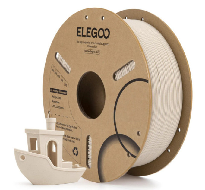 Філамент ELEGOO PLA Tan Birch 1.75mm , екологічна паперова котушка, 1kg (50.203.0656)