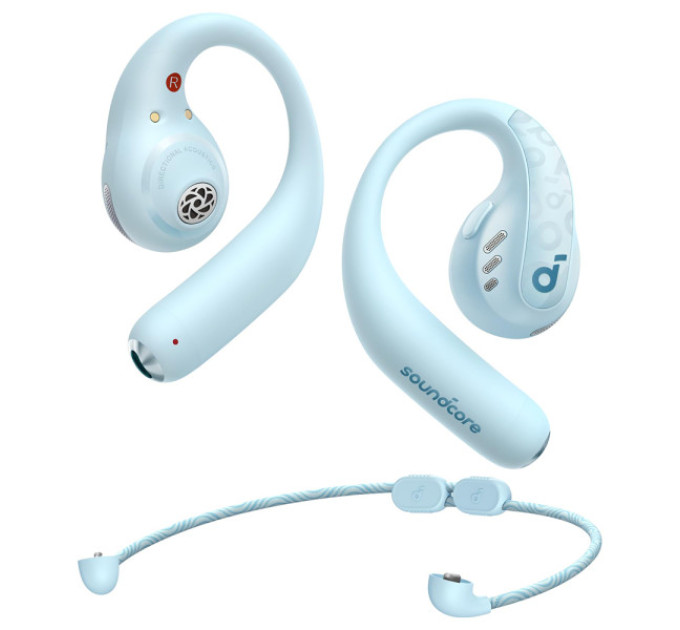 Навушники Anker Soundcore AeroFit Pro відкритого типу, Bluetooth 5.3, блакитні