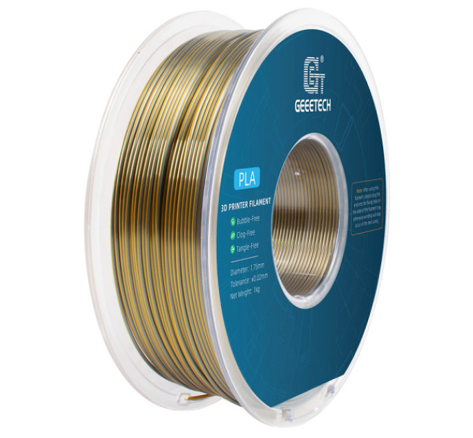 PLA-філамент Geeetech Dual Color Silk 1 кг - золотий та срібний