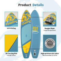 Дошка для веслування стоячи Funwater SUPFW28E 350*87*15 см блакитна