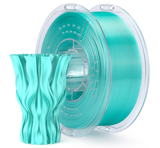 Філамент ELEGOO PLA Silk Mint Green 1.75mm, екологічна паперова котушка, 1kg (50.203.0286)