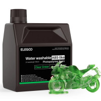 Фотополімерна смола для 3D принтера ELEGOO Water Washable ABS-Like Resin 2000G Clear Green