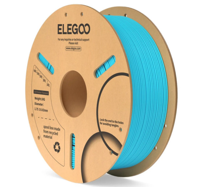 Філамент ELEGOO PLA Dark Blue 1.75mm , екологічна паперова котушка, 1kg (50.203.0068)