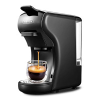 Кавоварка HiBREW H1A 4 в 1 Expresso, сумісна з меленою кавою DG Capsule - чорного кольору