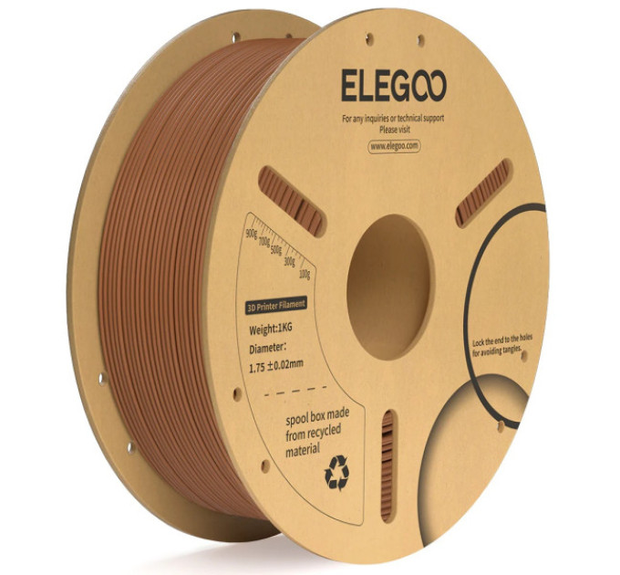 Філамент ELEGOO PLA+ White 1.75mm , екологічна паперова котушка, 1kg (50.203.0049)
