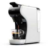 Кавоварка HiBREW H1A 4 в 1 Expresso, сумісна з меленою кавою DG у капсулах - біла