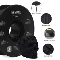 Філамент ERYONE PLA для 3D-принтера 1,75 мм, допуск 0,03 мм, 1 кг - чорний
