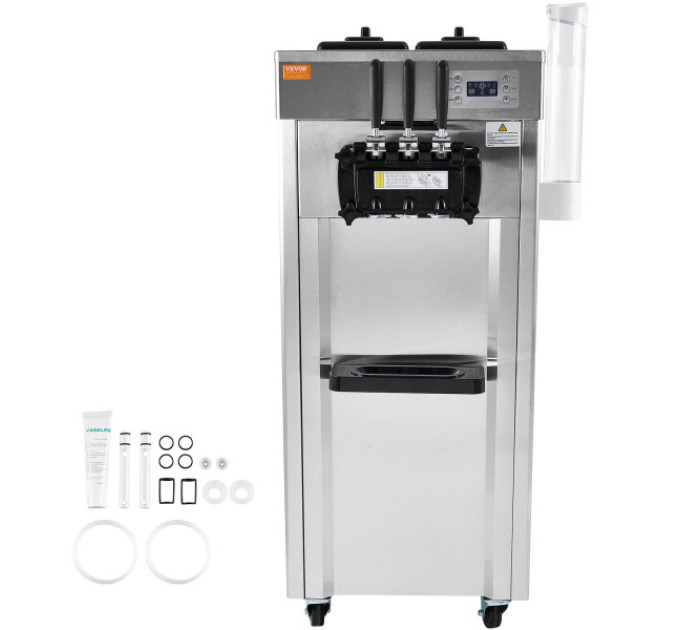 Машина для м'якого морозива VEVOR CKX300PRO-A19 ,21-31 л/год,3 смаки