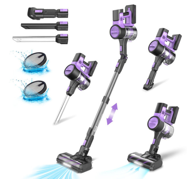 Акумуляторний пилосос INSE S10 26kPa Purple
