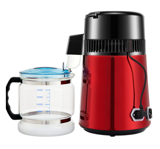  Дистилятор чистої води Vevor YMK40207 4л 220В  червоний