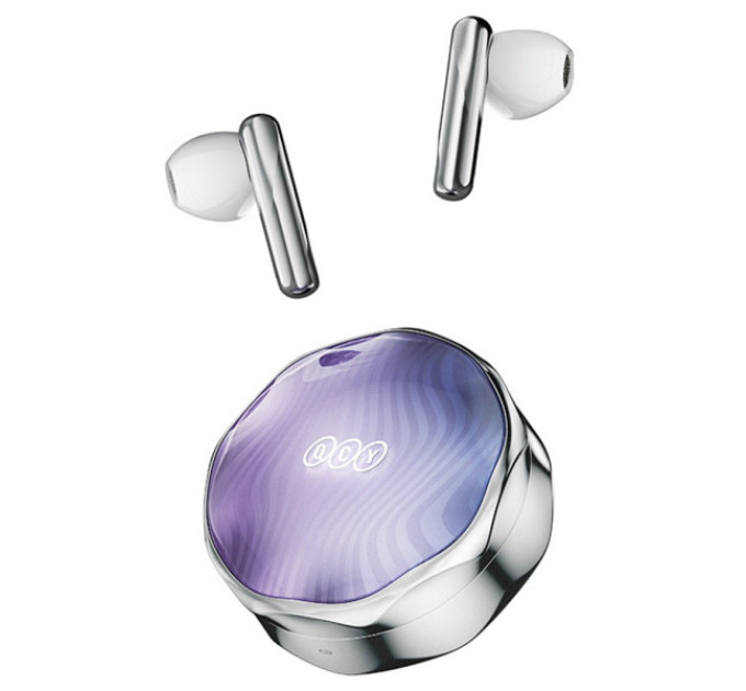 Навушники QCY FairyBuds T21 TWS, Bluetooth 5.3. сріблясті