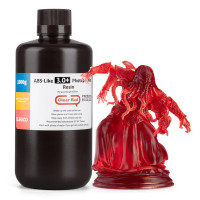 Фотополімерна смола для 3D принтера ELEGOO ABS-Like Resin V3.0+ 1000G Clear Red