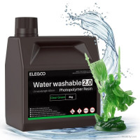 Фотополімерна смола для 3D принтера ELEGOO Water Washable Resin V2.0 2000G Clear Green
