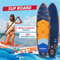 Дошка для веслування стоячи FunWater SUPFW43B 350*90*15 см синьо-жовта
