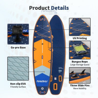 Дошка для веслування стоячи FunWater SUPFW43B 350*90*15 см синьо-жовта