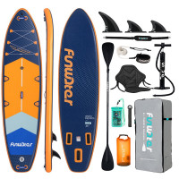 Дошка для веслування стоячи FunWater SUPFW43B 350*90*15 см синьо-жовта