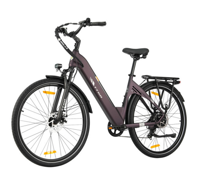 Електричний велосипед TTGO C3 SE, двигун 250 Вт, акумулятор 36 В 18 Аг - фіолетовий