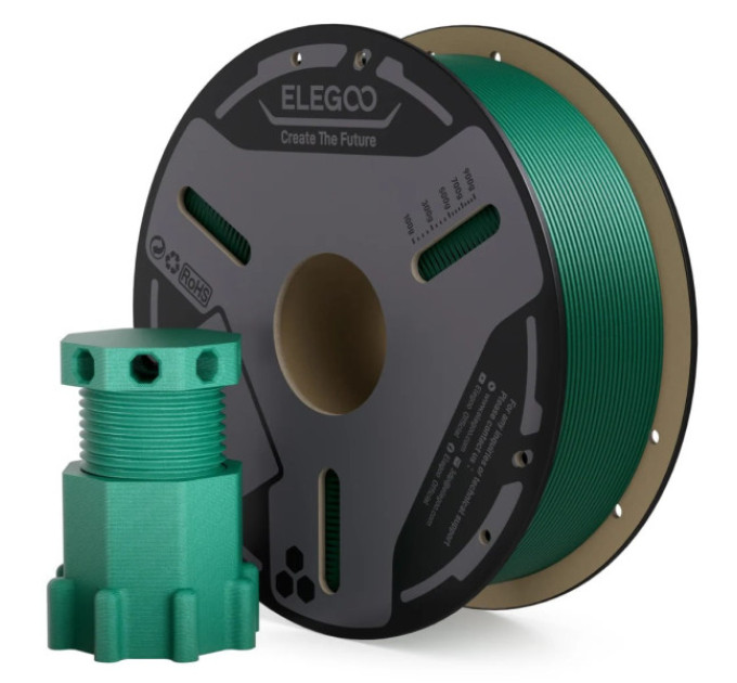 Філамент ELEGOO PETG-CF Carbon Fiber Green 1KG 1.75mm, 1kg (50.203.0831)