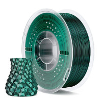Філамент ELEGOO PLA Silk Black Green 1.75mm, екологічна паперова котушка, 1kg (50.203.0707)