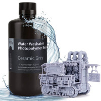 Фотополімерна смола для 3D принтера ELEGOO Water Washable Resin 1000G Ceramic Grey