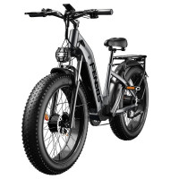 Електричний велосипед FENGQS H2 Pro, двигун 2*1000 Вт, акумулятор 52 В 20 Аг - сірий