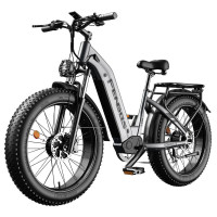 Електричний велосипед FENGQS H2 Pro, двигун 2*1000 Вт, акумулятор 52 В 20 Аг - сірий
