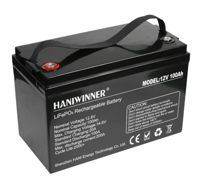 Літієва акумуляторна батарея HANIWINNER HD009-10 12,8 В 100 Ач LiFePO4