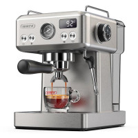 Напівавтоматична еспресо-машина HiBREW H10A, 20 бар, для холодної/гарячої кави - срібляста