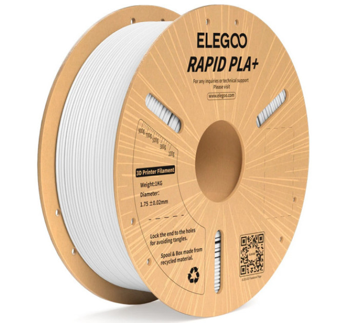 Філамент ELEGOO RAPID PLA+ Orange 1.75mm , екологічна паперова котушка, 1kg (50.203.0120)