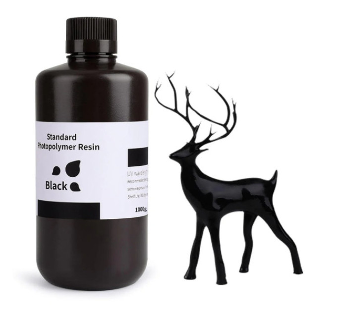 Фотополімерна смола для 3D принтера ELEGOO Standard Resin 1000G Black