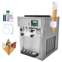 Комерційна машина для морозива VEVOR BQL-7220T, 1800 Вт, 2 x 1,8 л, попереднє охолодження