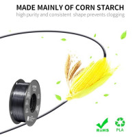 Філамент ERYONE Ultra Silk PLA для 3D-принтера 1,75 мм, допуск 0,03 мм, 1 кг- чорний