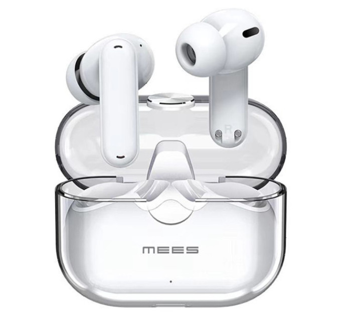 Навушники MEES M6 Pro, ANC+ENC, Bluetooth 5.2, HiFi звук, HD-дзвінки - білі