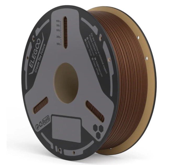 Філамент ELEGOO PLA-CF Carbon Fiber Brown 1.75mm , екологічна паперова котушка, 1kg (50.203.0969)