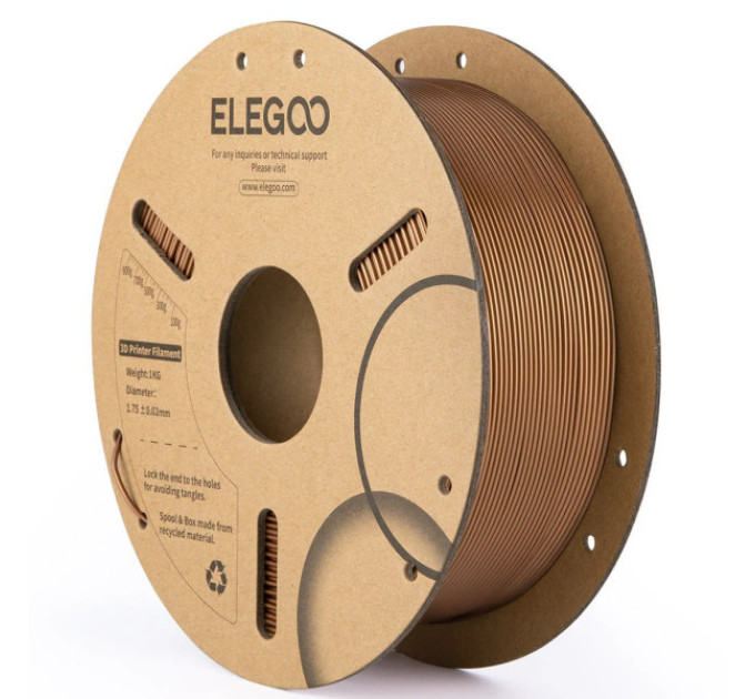 Філамент ELEGOO PLA Copper Filled 1.75mm , екологічна паперова котушка, 1kg (50.203.0465)