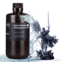 Фотополімерна смола для 3D принтера ELEGOO Water Washable Resin V2.0 1000G Smoky Black