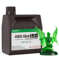 Фотополімерна смола для 3D принтера ELEGOO ABS-Like Resin V3.0+ 2000G Clear Green