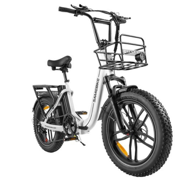Електричний велосипед SAMEBIKE C05 Pro, двигун 500 Вт, акумулятор 36 В 13 Аг - білий
