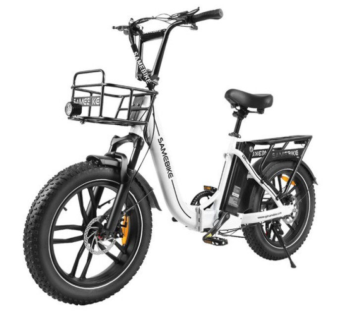 Електричний велосипед SAMEBIKE C05 Pro, двигун 500 Вт, акумулятор 36 В 13 Аг - білий