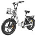 Електричний велосипед SAMEBIKE C05 Pro, двигун 500 Вт, акумулятор 36 В 13 Аг - білий