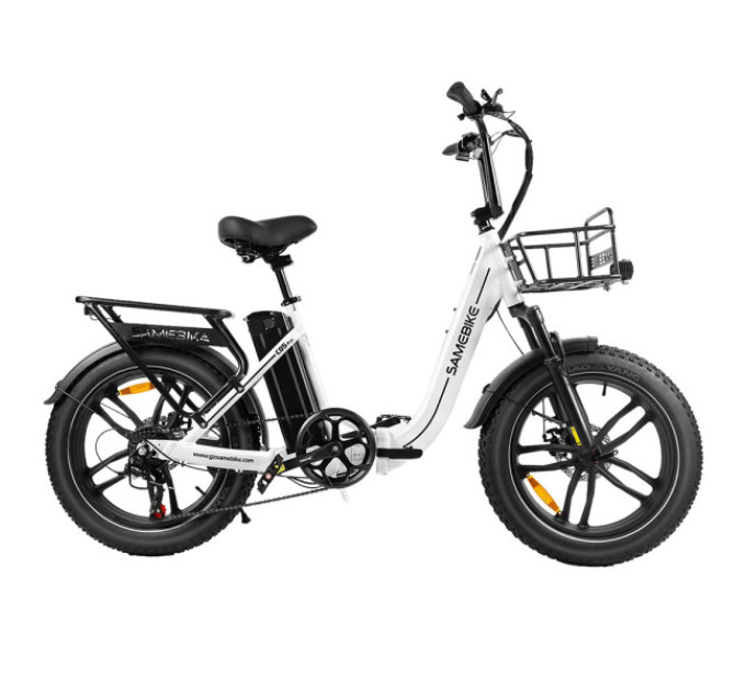 Електричний велосипед SAMEBIKE C05 Pro, двигун 500 Вт, акумулятор 36 В 13 Аг - білий